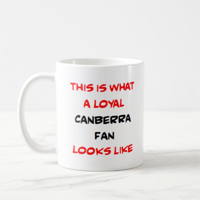 Mug supporteur de Canberra, loyal (Gauche)
