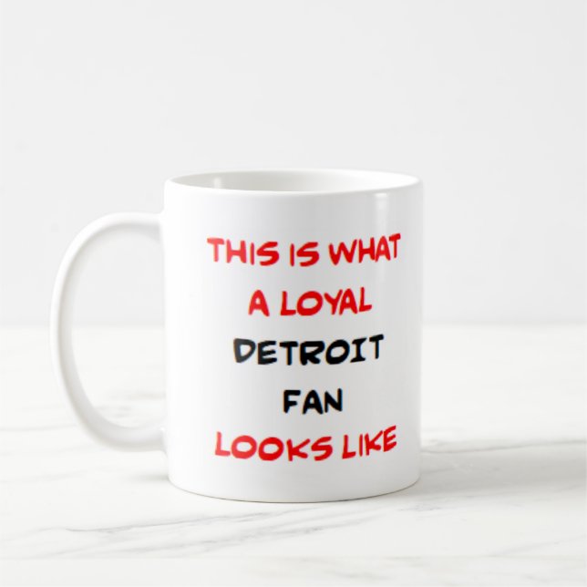 Mug supporteur de Détroit, loyal (Gauche)