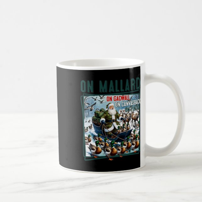 Mug Sur canard colvert sur canard chipeau Noël drôle c (Droite)