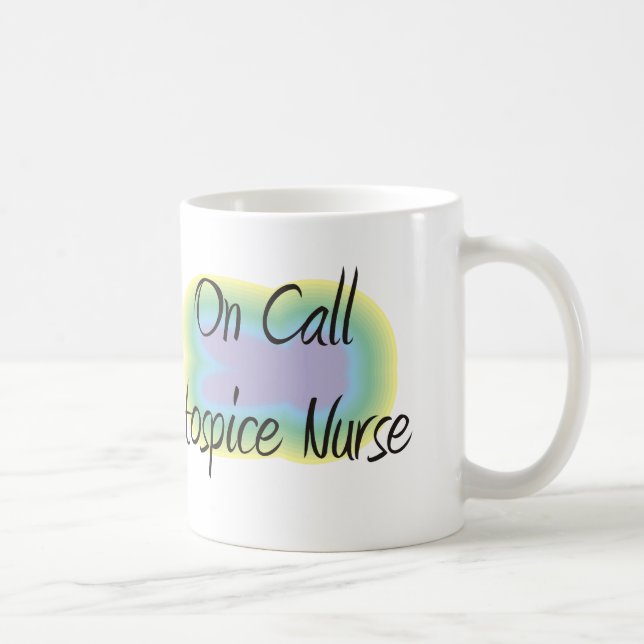 Mug Sur des cadeaux d'infirmière d'hospice d'appel (Droite)