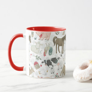 Mug Sur La Ferme Animal Ferme Pays Rouge