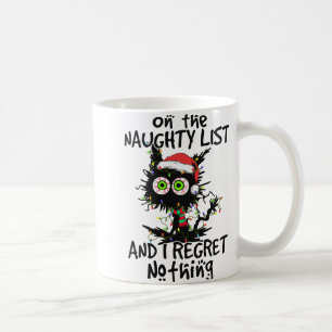 Mug Sur La Liste Coquine Et Je Regrette Rien Chat Noir