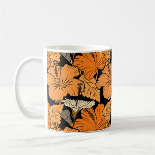 Mug Sur l'arrière - plan noir. Peinture dessinée à la