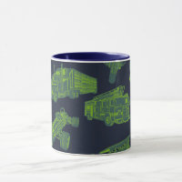 Sur le bleu et vert en mouvement Véhicules Voiture