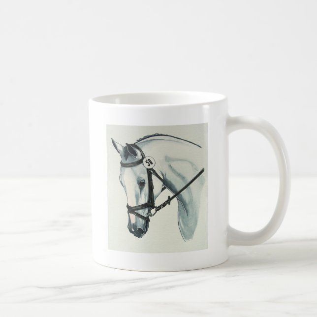 Mug Sur le cheval BLANC de dressage de contact (Droite)