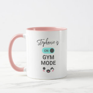 Mug Sur le mode gym personnalisé girly mignon