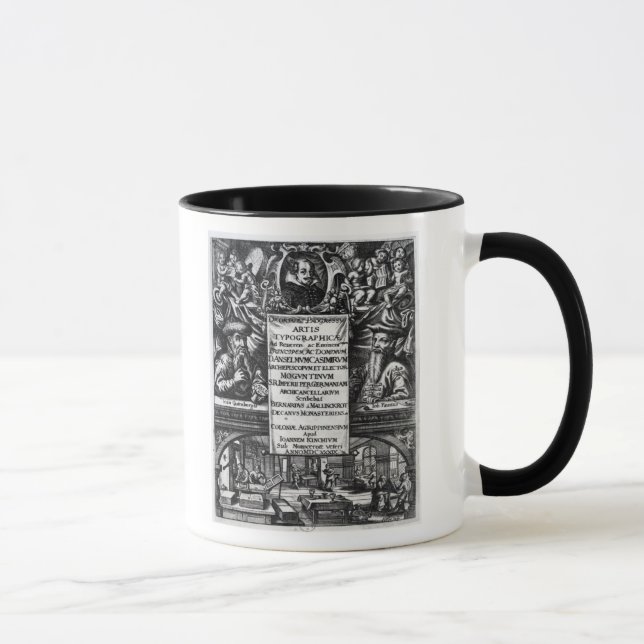 Mug 'Sur l'origine et l'histoire de Typography (Droite)
