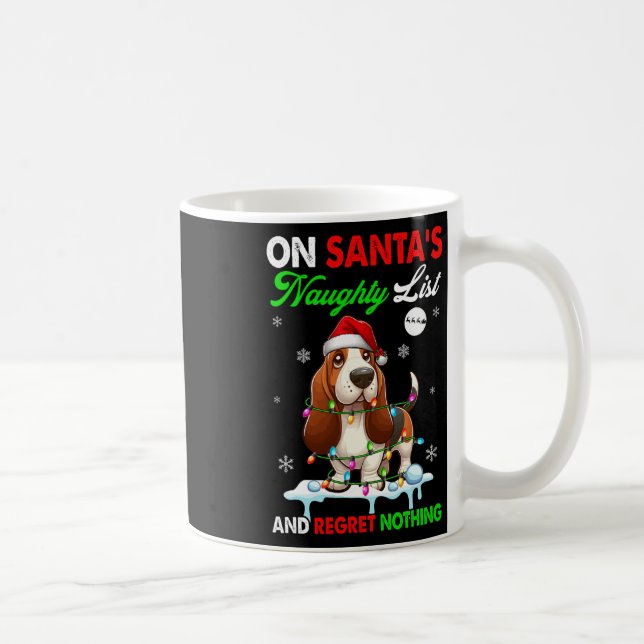 Mug Sur Père Noël Xmas Naughty List Regret Nothing Bet (Droite)