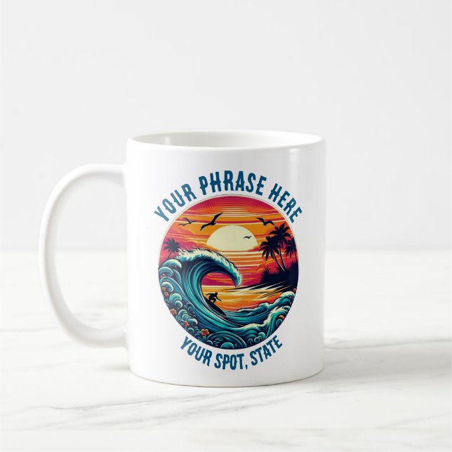 Mug Surf au Sunset Retro Style (Gauche)