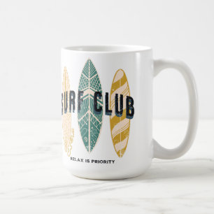 Mug Surf Club Summer Beach Vacances Funny Vintage