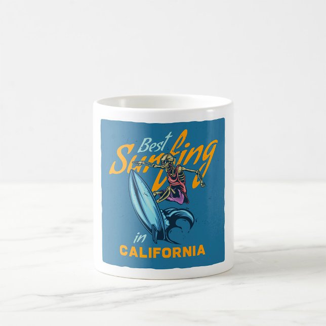 Mug Surf de squelette vintage en Californie (Créateur téléchargé)