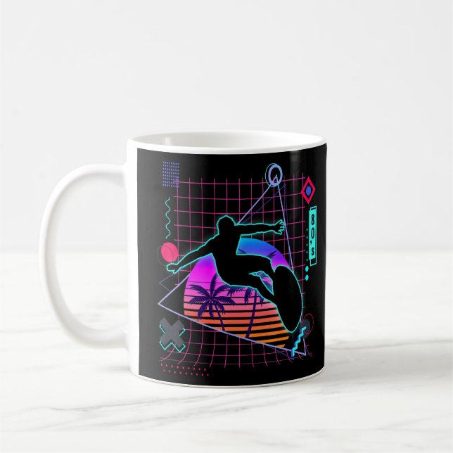 Mug Surf esthétique Vaporwave 80s Style Surf (Gauche)