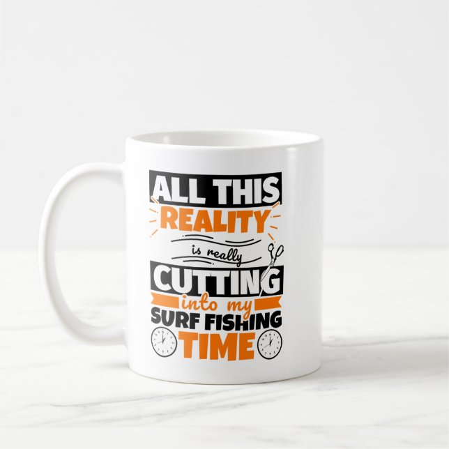 Mug Surf Pêche drôle Dire Hobby (Gauche)