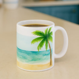 Mug Surf Sable Palmier Café