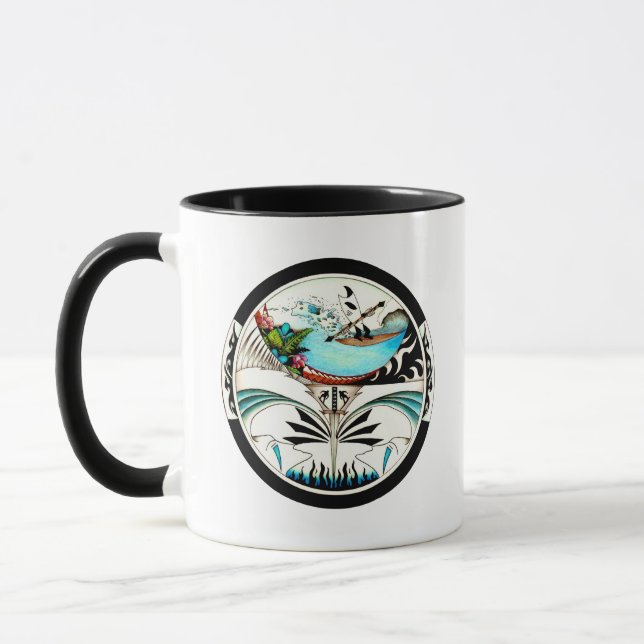 Mug Surf tropical Mandala (Gauche)