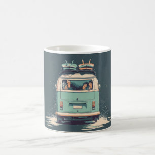 Mug Surf Van Splash – Camionnette Rétro de Plage