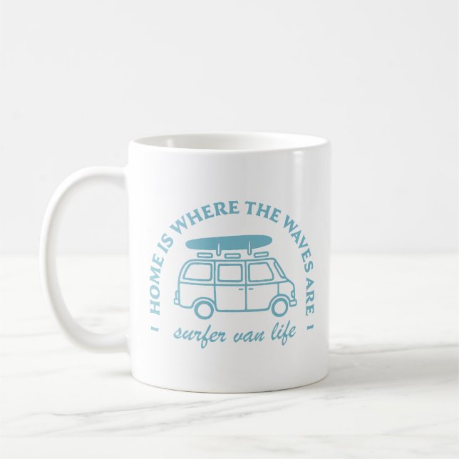Mug Surfer camper van life road trip surf citations (Gauche)