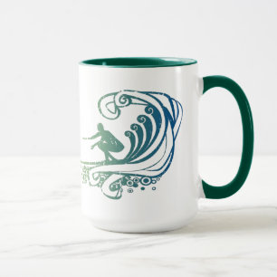 Mug Surfer cool Riding Turquoise Blue Ocean Waves