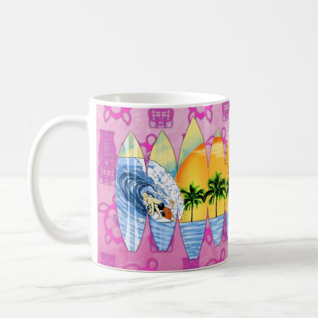 Mug Surfer et planches de surf (Gauche)