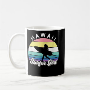 Mug Surfer Girl Hawaii Vintage Hawaii Surf Surf B