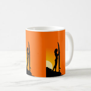 Mug Surfer Girl Sunset Dreamscape