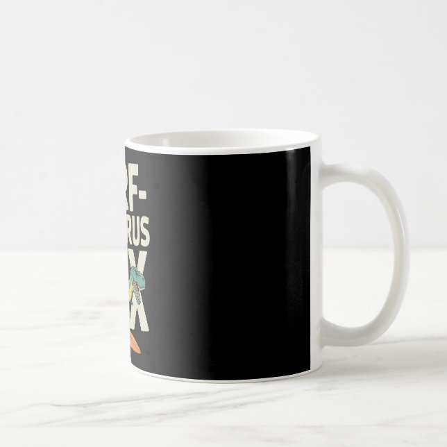 Mug Surfosaurus Rex Dinosaure de surf drôle  (Droite)
