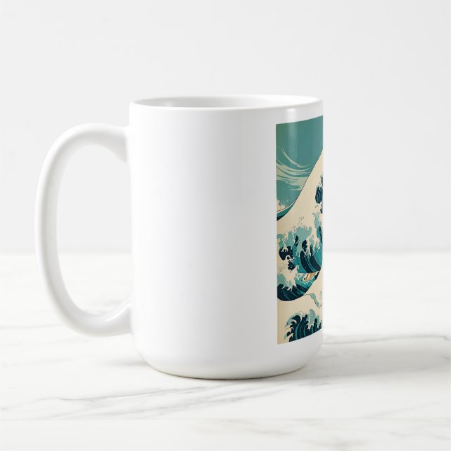 Mug Surf's Up Retro Wave Design Classic California (Gauche)