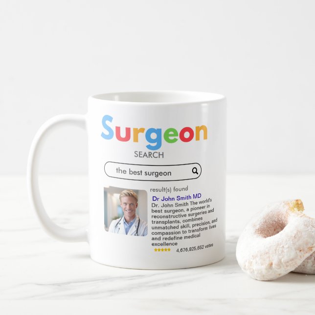 Mug SURGEONS DOCTORS antistress Google search bar  (Avec donut)