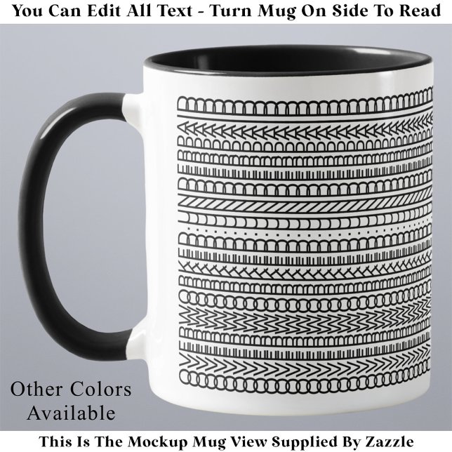 Mug Surmené Sous-payé Drôle Message Caché Moderne  (Créateur téléchargé)