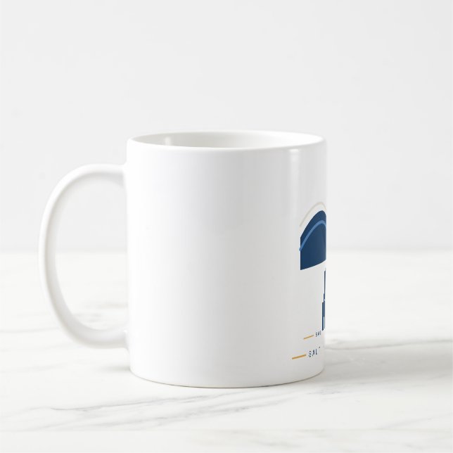 Mug Surmonter la vague océanique Salt Swell Repeat Caf (Gauche)