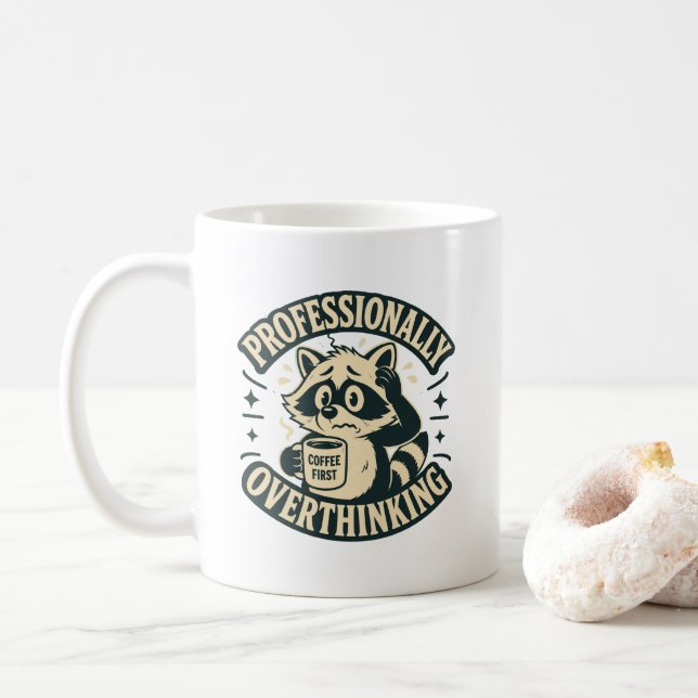 Mug Surpense Professionnelle Drôle Raton Laveur Rétro (Avec donut)