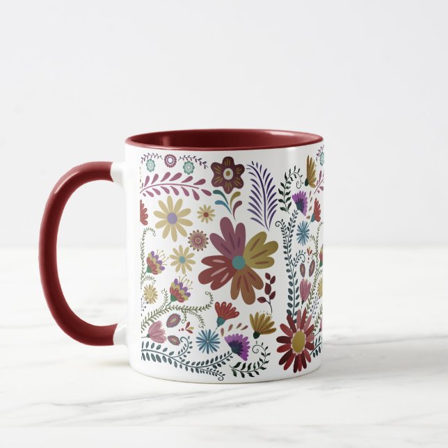 Mug Surprise de fleurs tropicales  (Gauche)