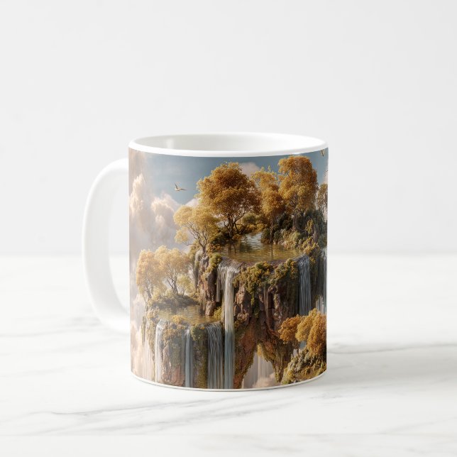 Mug Surreal Floating Islands With Golden Trees (Devant gauche)