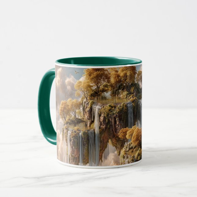 Mug Surreal Floating Islands With Golden Trees (Devant gauche)
