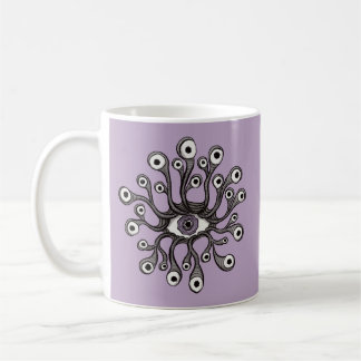 Mug Surreal Weirdcore Eye Tentacle Artwork - Violet