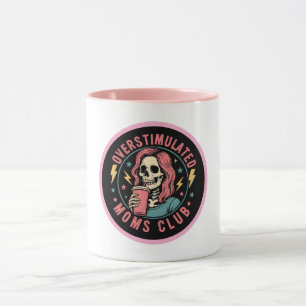 Mug Surstimulé Moms Club Crâne Messy Maman Vie