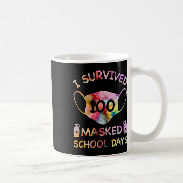 Mug Survécu 100 Jours Scolaires Masqués Pour Enfants E (Droite)
