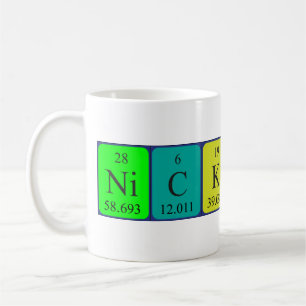 Mug Surveiller le nom de la table périodique