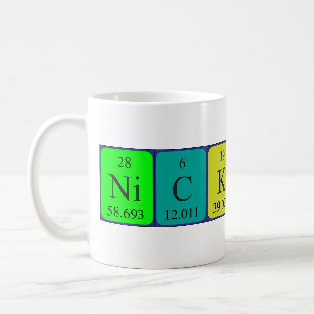 Mug Surveiller le nom de la table périodique (Gauche)