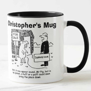 Mug Surveyor du bâtiment chez M. Pig. Personnalisez.