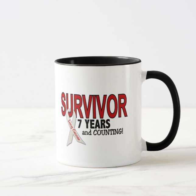 Mug Survivant de cancer de poumon 7 ans (Droite)