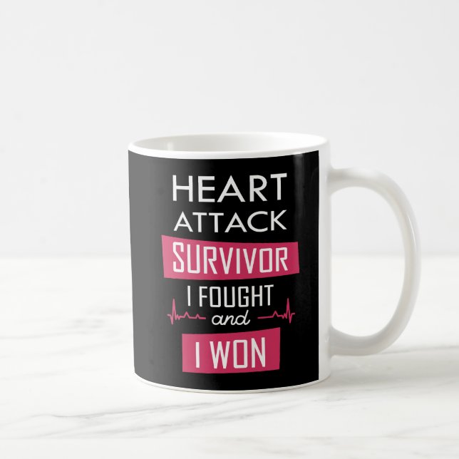 Mug Survivant de l'attaque cardiaque, je me suis battu (Droite)