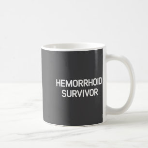 Mug Survivant des hémorroïdes, Drôle, Blagues, Sarcast