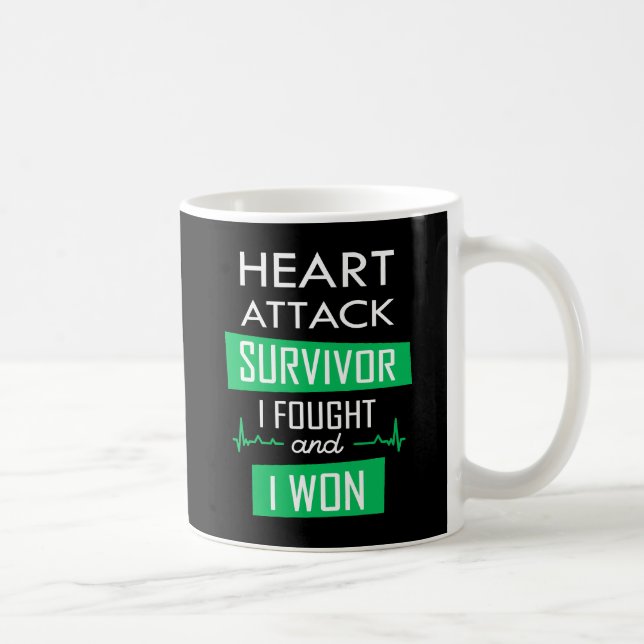 Mug Survivant d'une crise cardiaque, j'ai combattu et  (Droite)