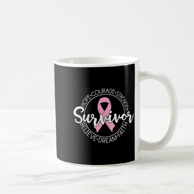 Mug Survivant Espoir Courage Force Croire Rêve Foi (Droite)