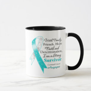 Mug Survivant fort de soutien de cancer du col de