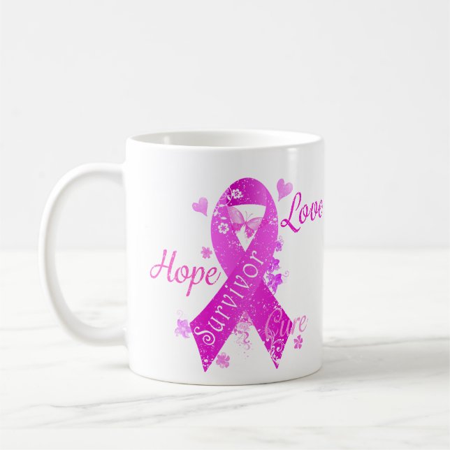 Mug Survivor Love Hope Cure (Gauche)