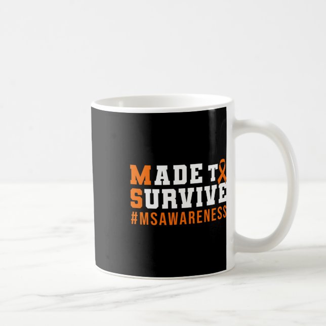 Mug Survivre - Orange Ribbon Ms Sensibilisation (Droite)