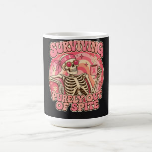 Mug  Survivre par pure rancœur Squelette Rétro