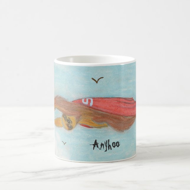 Mug Survol avec la légende "Anyhoo" (Centre)